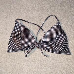 La Hearts Gingham triangle top